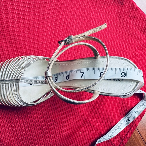 Giambattista Valli T-strap caged peep toe pale golden hint Sandal Eu 37.5 US 7.5 - Picture 13 of 17